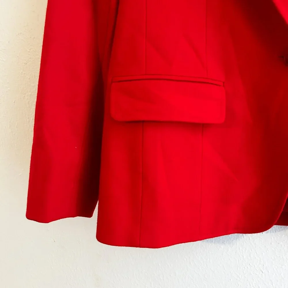 VINTAGE 60's Pendleton Bright Red 100% Wool Blazer with Single Button Closure - Picture 7 of 8